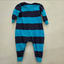 Load image into Gallery viewer, Vintage Blue Striped Bodysuit 18 months
