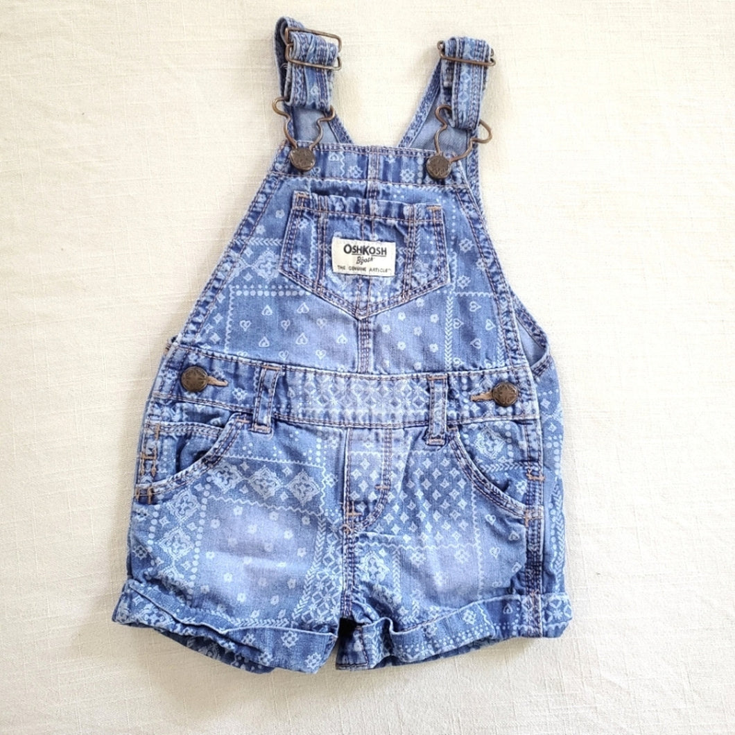 Oshkosh denim pattern shortalls 6 months