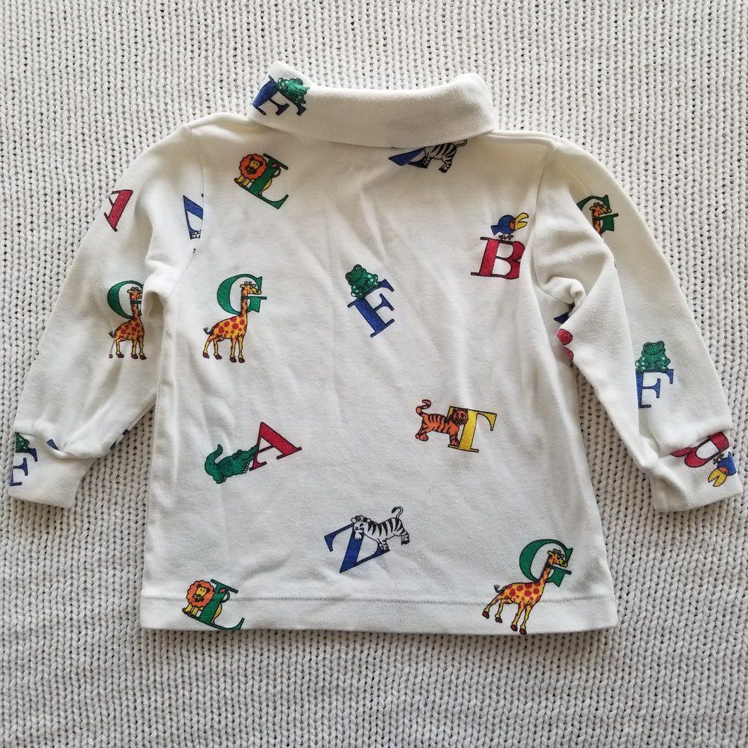 Vintage Alphabet Animals Long-Sleeve Shirt 2/3T