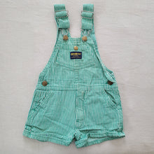 Load image into Gallery viewer, Vintage Oshkosh Green Engineer Striped Shortalls 3t
