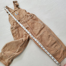 Load image into Gallery viewer, Y2k Carhartt Caramel Overalls 3t
