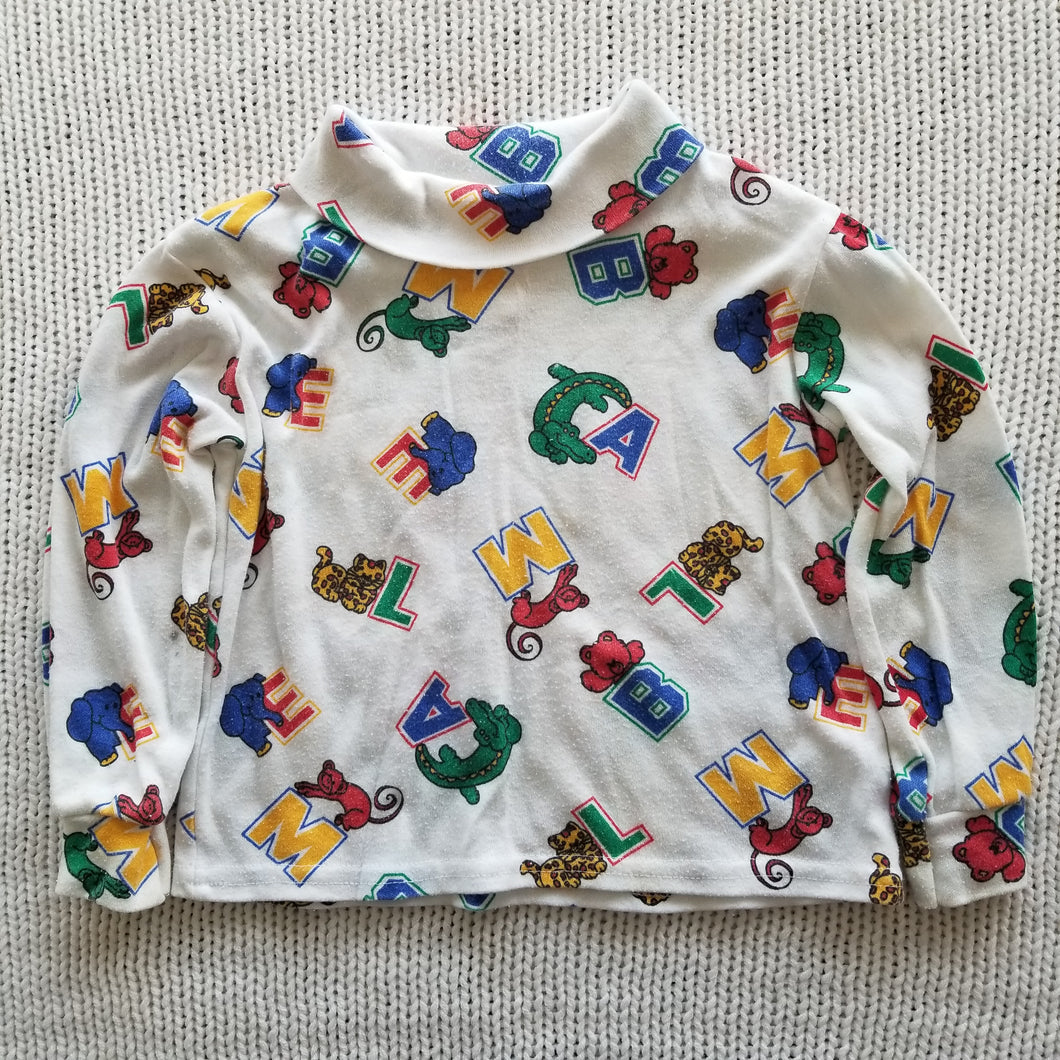Vintage ABC Animal Long-Sleeve Shirt 2/3T
