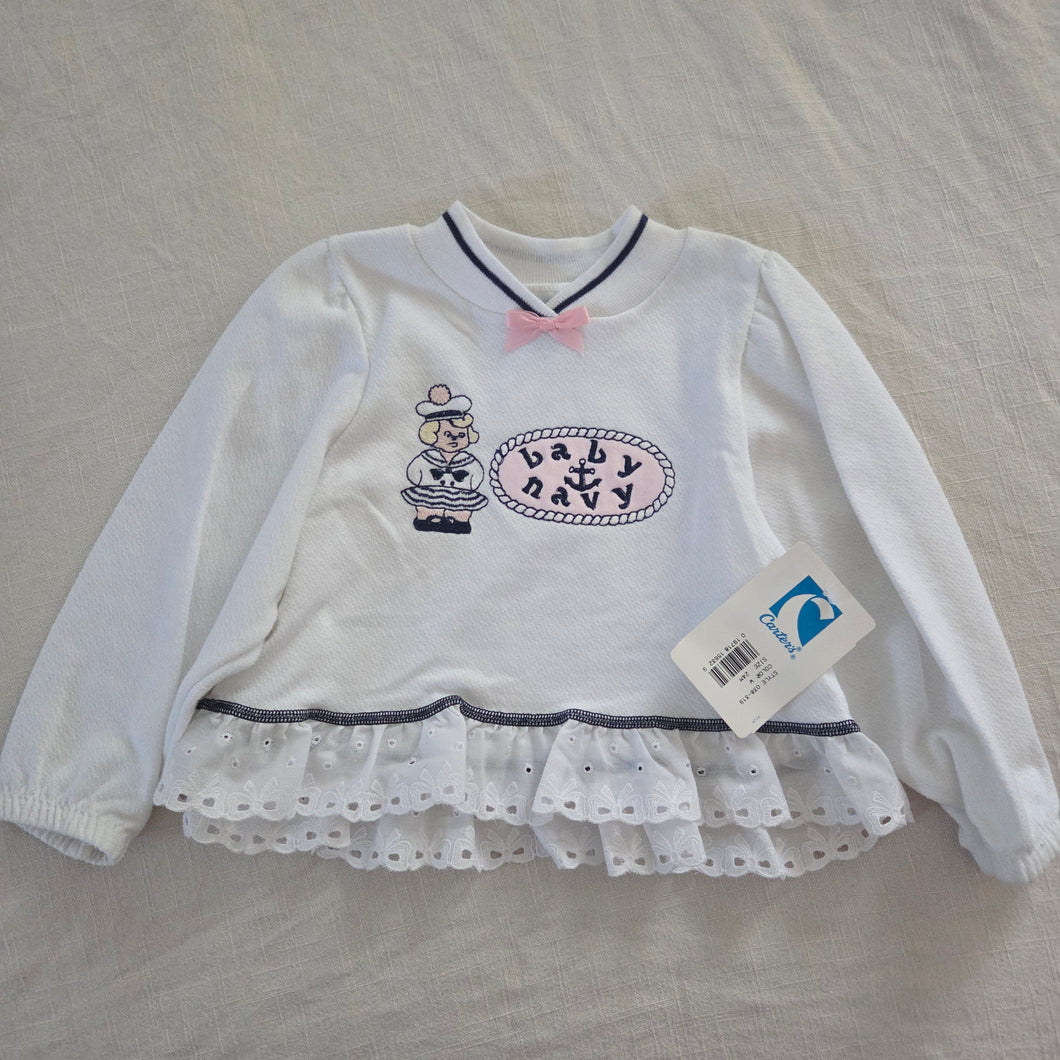 Vintage Deadstock Navy Sailor Long Sleeve 24 months