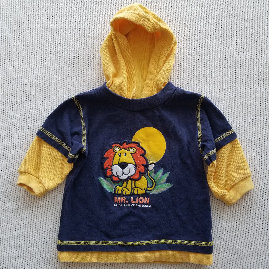 Vintage Lion Hooded Shirt 12-18 Month