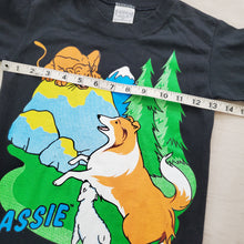Load image into Gallery viewer, Vintage &#39;94 Lassie Black Tee kids 6/7
