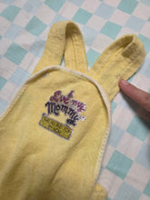 Load image into Gallery viewer, Vintage &quot;Love My Mommy&quot; Yellow Sunsuit 12 months
