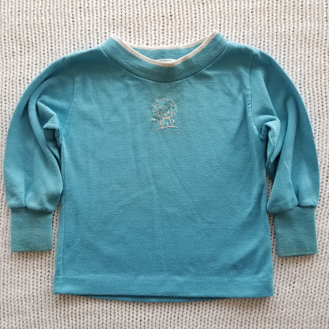 Vintage Healthtex Lion Blue Shirt 12-18 Months