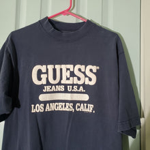 Load image into Gallery viewer, Vintage Guess Black Tee small/medium
