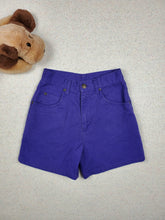 Load image into Gallery viewer, Vintage Purple High Waisted Shorts Girls 8
