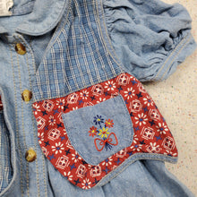 Load image into Gallery viewer, Vintage Chambray Romper w/ Vest 6-9 months
