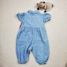 Load image into Gallery viewer, Vintage Chambray Romper w/ Vest 6-9 months
