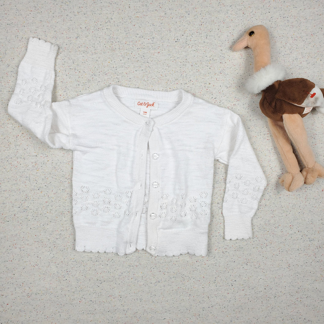 Knit Cardigan Cat & Jack Off-white 12 months