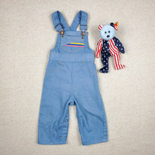 Load image into Gallery viewer, Vintage Pale Blue Overalls 18 months

