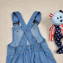 Load image into Gallery viewer, Vintage Pale Blue Overalls 18 months
