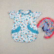 Load image into Gallery viewer, Vintage Watering Pot Ruffle Romper 9-12 months
