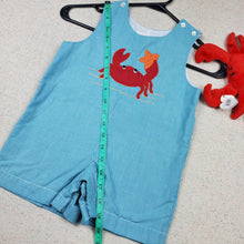 Load image into Gallery viewer, Crab Applique Vintage Style Jon Jon 18 months
