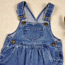 Load image into Gallery viewer, Vintage Pleated Front Denim Overalls 12 months
