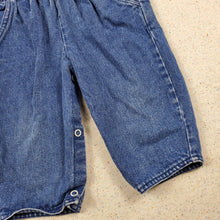 Load image into Gallery viewer, Vintage Pleated Front Denim Overalls 12 months
