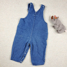 Load image into Gallery viewer, Vintage Pleated Front Denim Overalls 12 months
