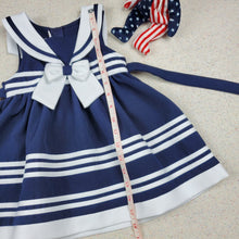 Load image into Gallery viewer, Bonnie Jean Sailor Dress 24 months
