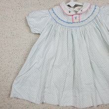 Load image into Gallery viewer, Vintage Smocked Dotted Dress 12-18 months
