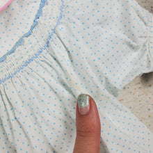 Load image into Gallery viewer, Vintage Smocked Dotted Dress 12-18 months
