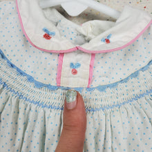 Load image into Gallery viewer, Vintage Smocked Dotted Dress 12-18 months
