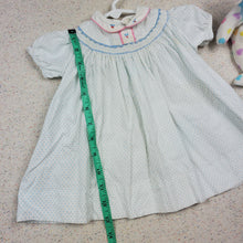 Load image into Gallery viewer, Vintage Smocked Dotted Dress 12-18 months
