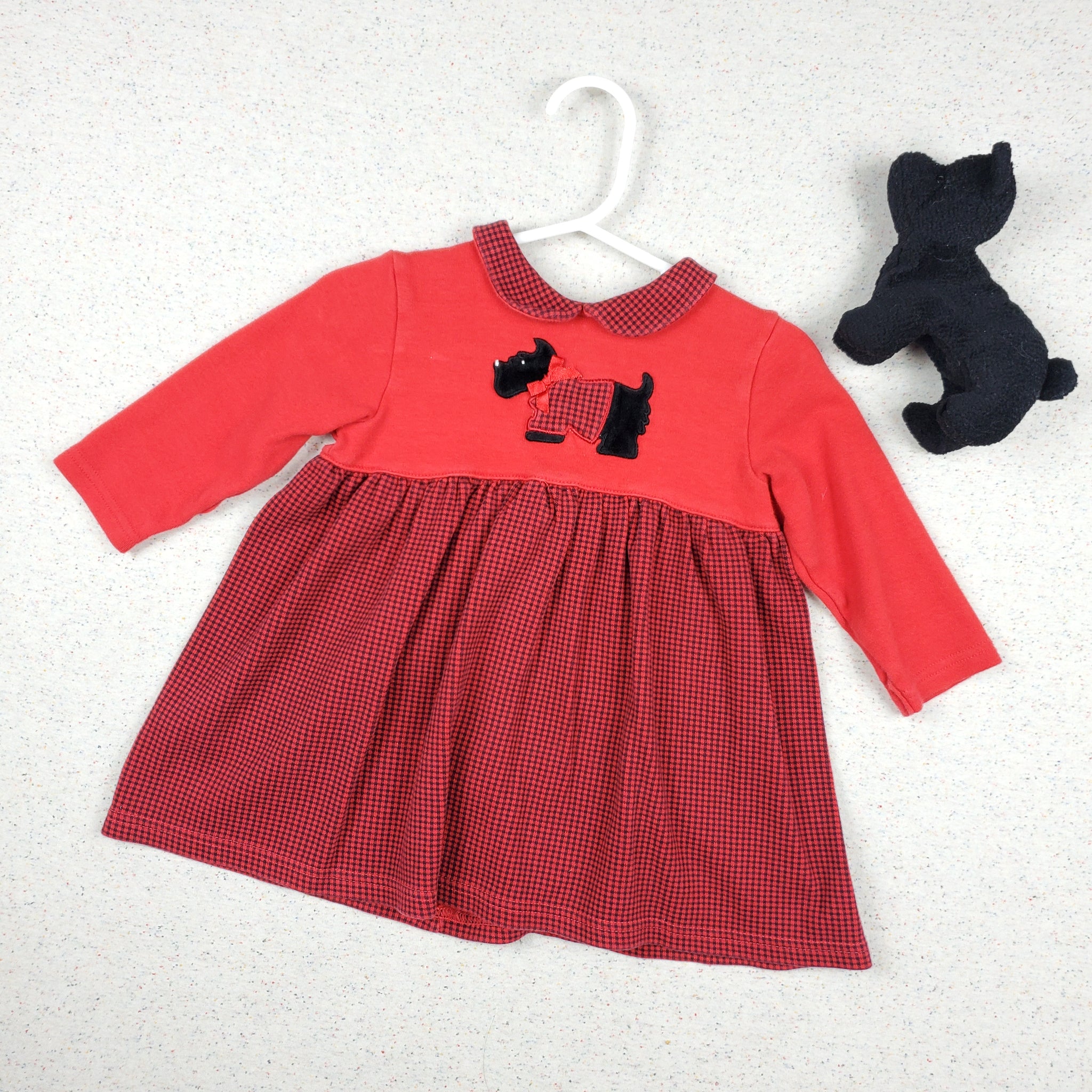 open lace back dress Girls Red Christmas Dress Age 3 main image 1