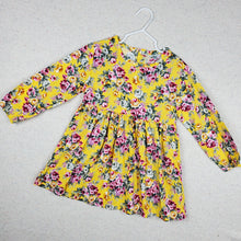 Load image into Gallery viewer, Yellow Floral Dress 3t
