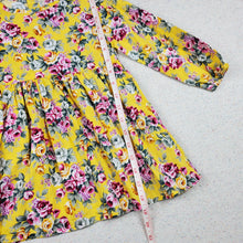 Load image into Gallery viewer, Yellow Floral Dress 3t
