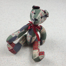 Load image into Gallery viewer, Vintage Poseable Patchwork Bear
