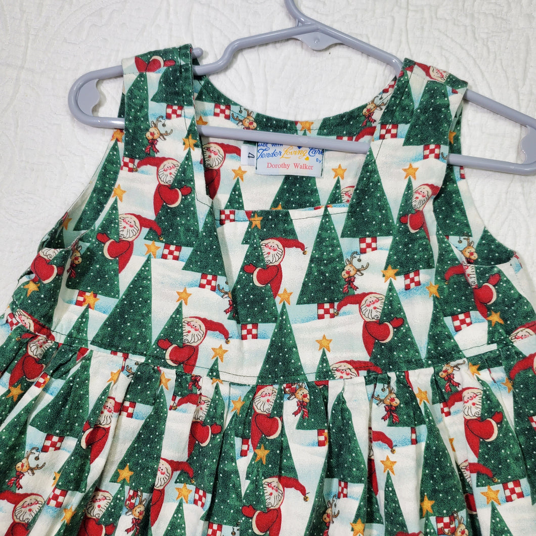 Vintage Snowman Dress Overlay 4t