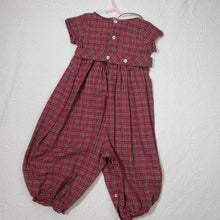 Load image into Gallery viewer, Holiday Plaid Bubble Pantsuit 2t
