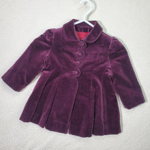 Load image into Gallery viewer, Vintage Plum Velour Coat 2t
