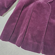 Load image into Gallery viewer, Vintage Plum Velour Coat 2t
