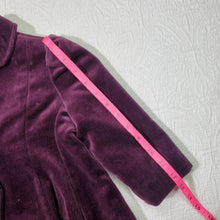 Load image into Gallery viewer, Vintage Plum Velour Coat 2t
