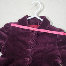 Load image into Gallery viewer, Vintage Plum Velour Coat 2t
