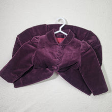 Load image into Gallery viewer, Vintage Plum Velour Coat 2t
