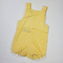 Load image into Gallery viewer, Vintage Yellow Gingham Pig Romper 4t
