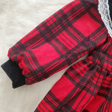 Load image into Gallery viewer, Vintage Plaid &amp; Velvet Dress
