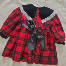 Load image into Gallery viewer, Vintage Plaid &amp; Velvet Dress
