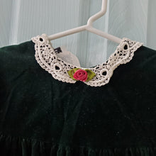 Load image into Gallery viewer, Vintage Velvet Green Jo Lene Dress 4t
