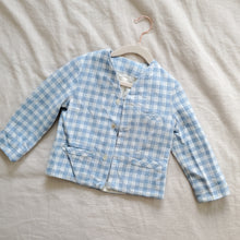 Load image into Gallery viewer, Vintage Blue Gingham Jacket 3t

