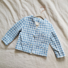 Load image into Gallery viewer, Vintage Blue Gingham Jacket 3t

