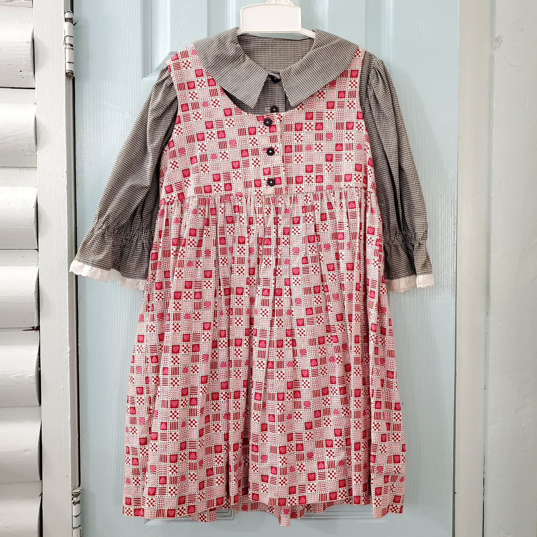 Vintage Heart Dress, Shirt, & Slip Set kids 6/8
