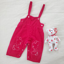 Load image into Gallery viewer, Vintage Mouse Embroidered Overalls 6-9 months
