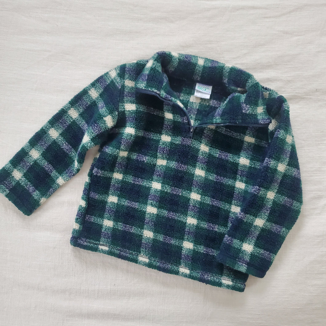 Vintage Plaid Fleece Half-Zip Pullover 5t