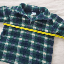 Load image into Gallery viewer, Vintage Plaid Fleece Half-Zip Pullover 5t
