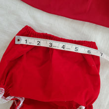 Load image into Gallery viewer, Vintage Dark Red Dress &amp; Bloomers 12 months
